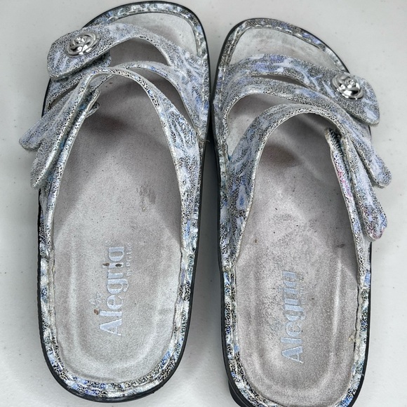 Alegria Bet-6003 Leather Sz 42 Slide-On Wedge Sandals - Picture 9 of 13